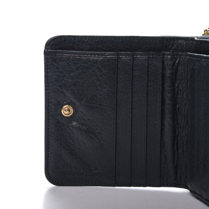 Balenciaga Agneau Giant 12 Gold Hardware Bill Fold Zip Wallet Vert Pinede 9 of 12
