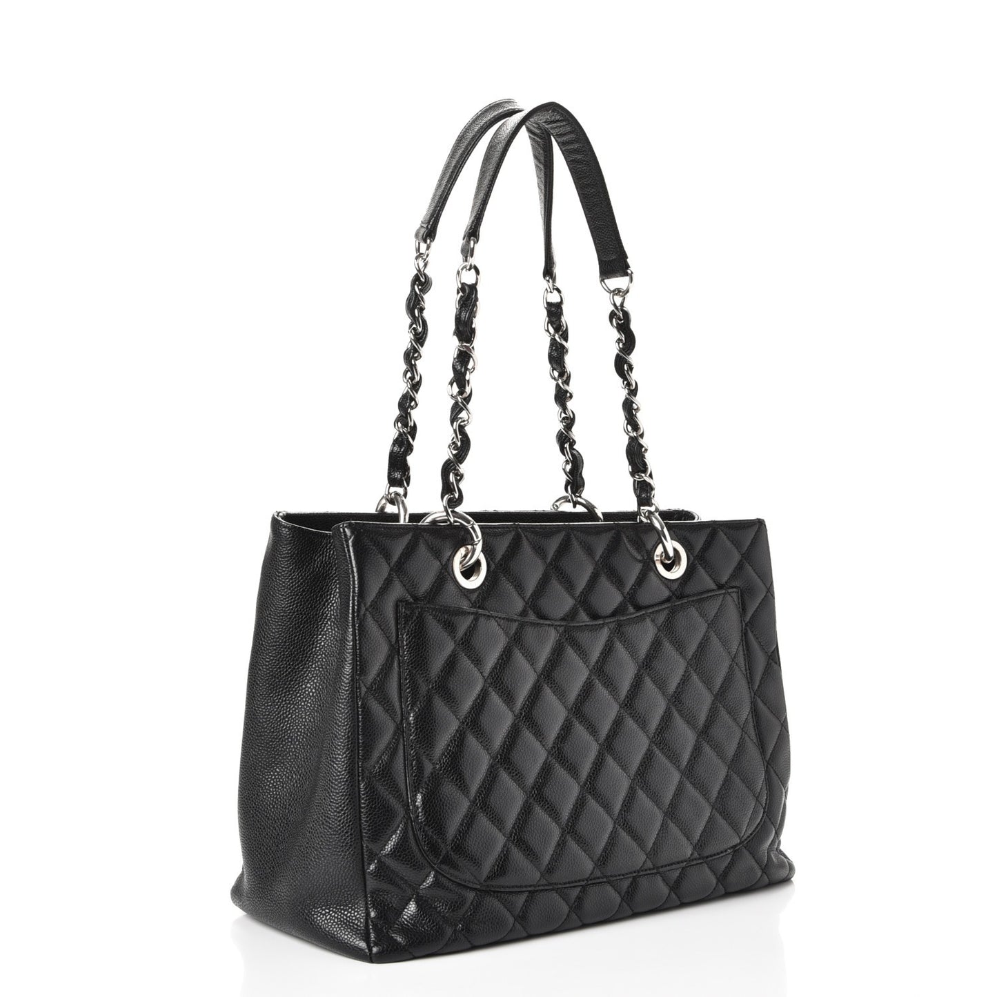 Caviar Quilted Grand Shopping Tote GST Black