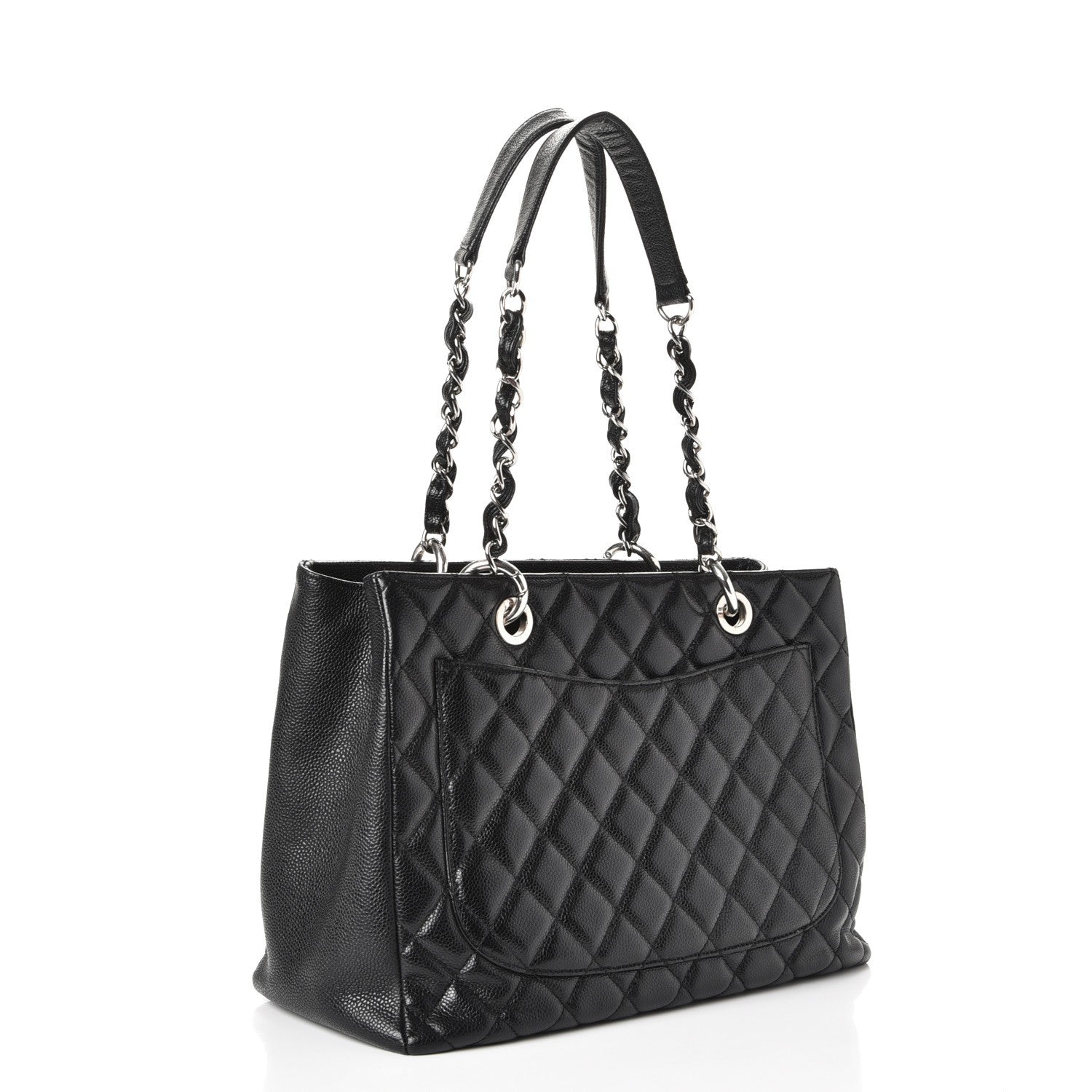 Chanel Caviar Quilted Grand Shopping Tote GST Black 3 of 8