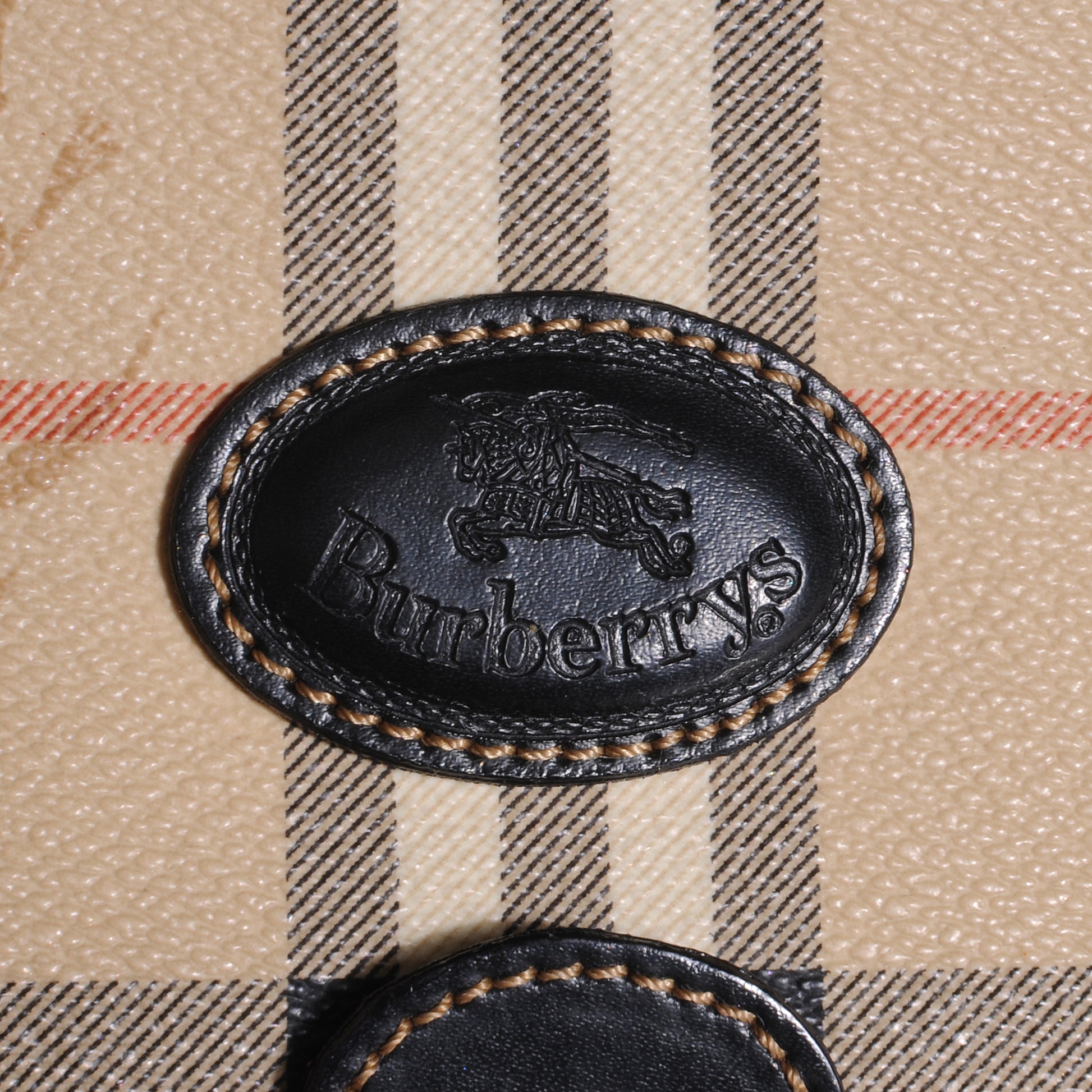 Burberry Haymarket Check Calfskin Briefcase Black 7 of 8