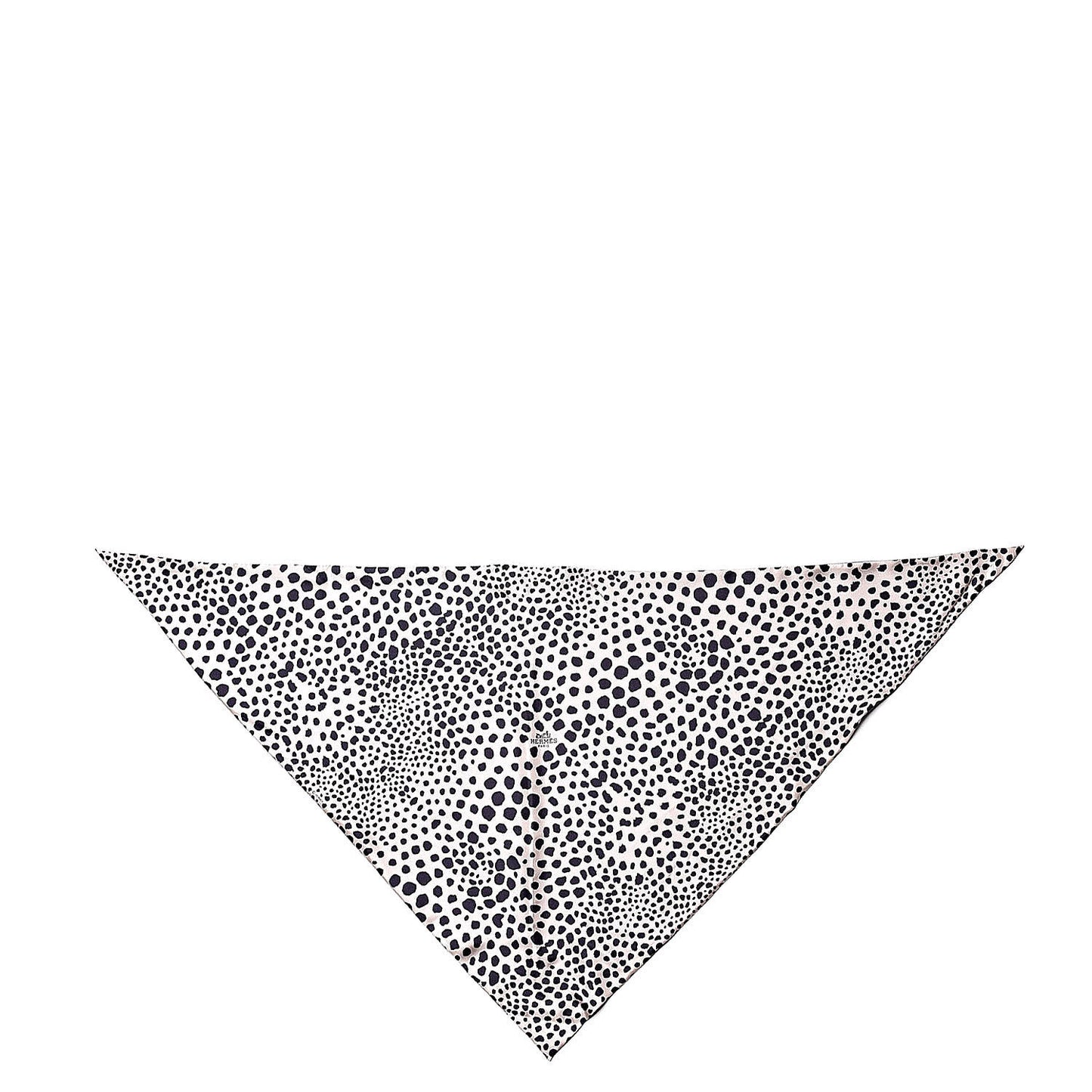 Silk Faune Giant Pointe Triangle Scarf Beige Brun Lavande