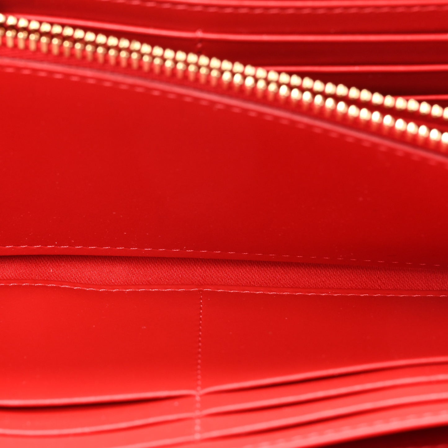 Metallic Panettone Spiked Studded Zip Around Wallet Gold
