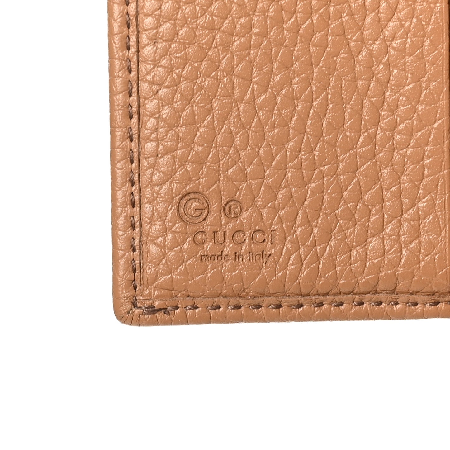 Pebbled Calfskin Soho Compact Flap Wallet Camelia