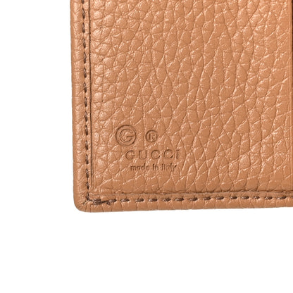 Gucci Pebbled Calfskin Soho Compact Flap Wallet Camelia 6 of 8