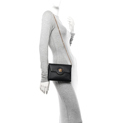 Versace Grained Calfskin La Medusa Chain Crossbody Bag Black 2 of 11