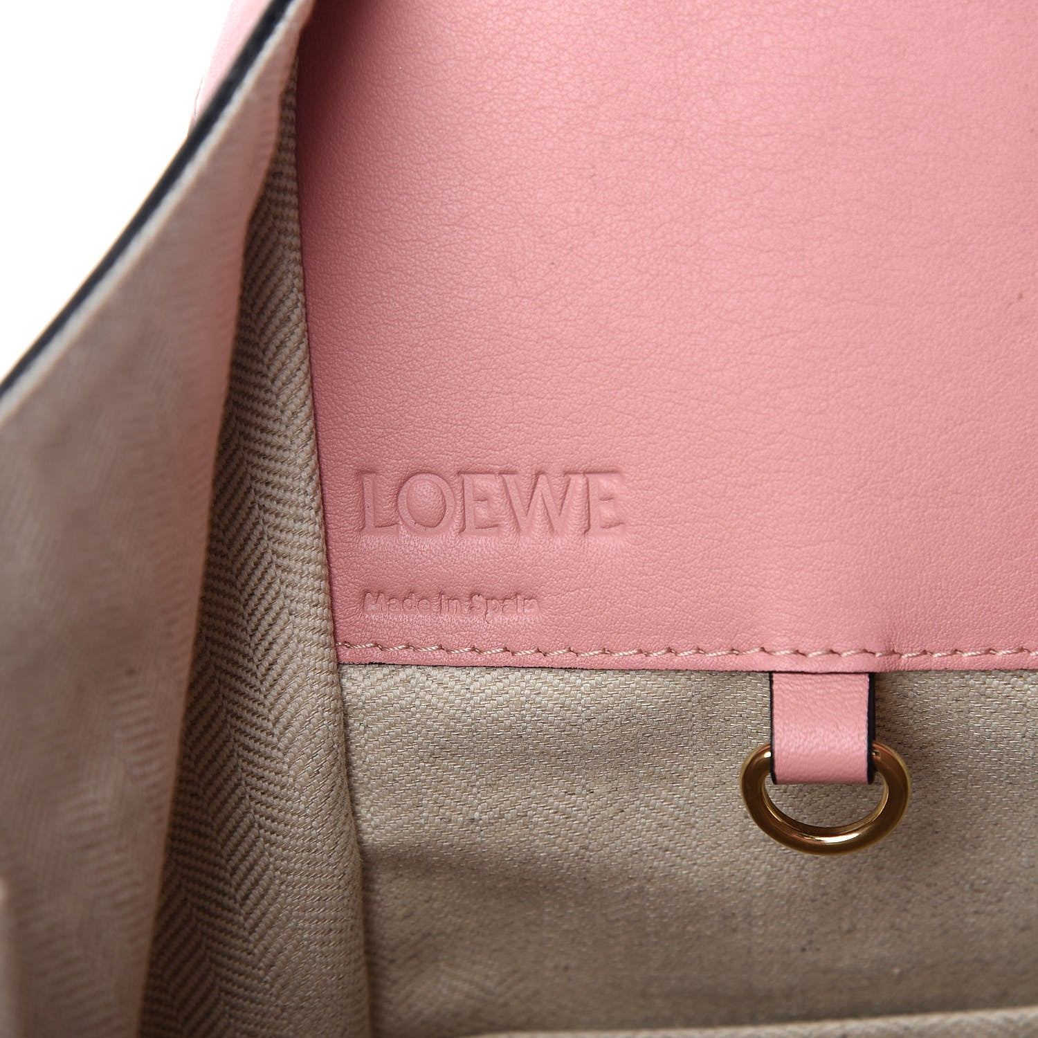 Loewe Calfskin Small Hammock Shoulder Bag Tan Pink Tan 8 of 10