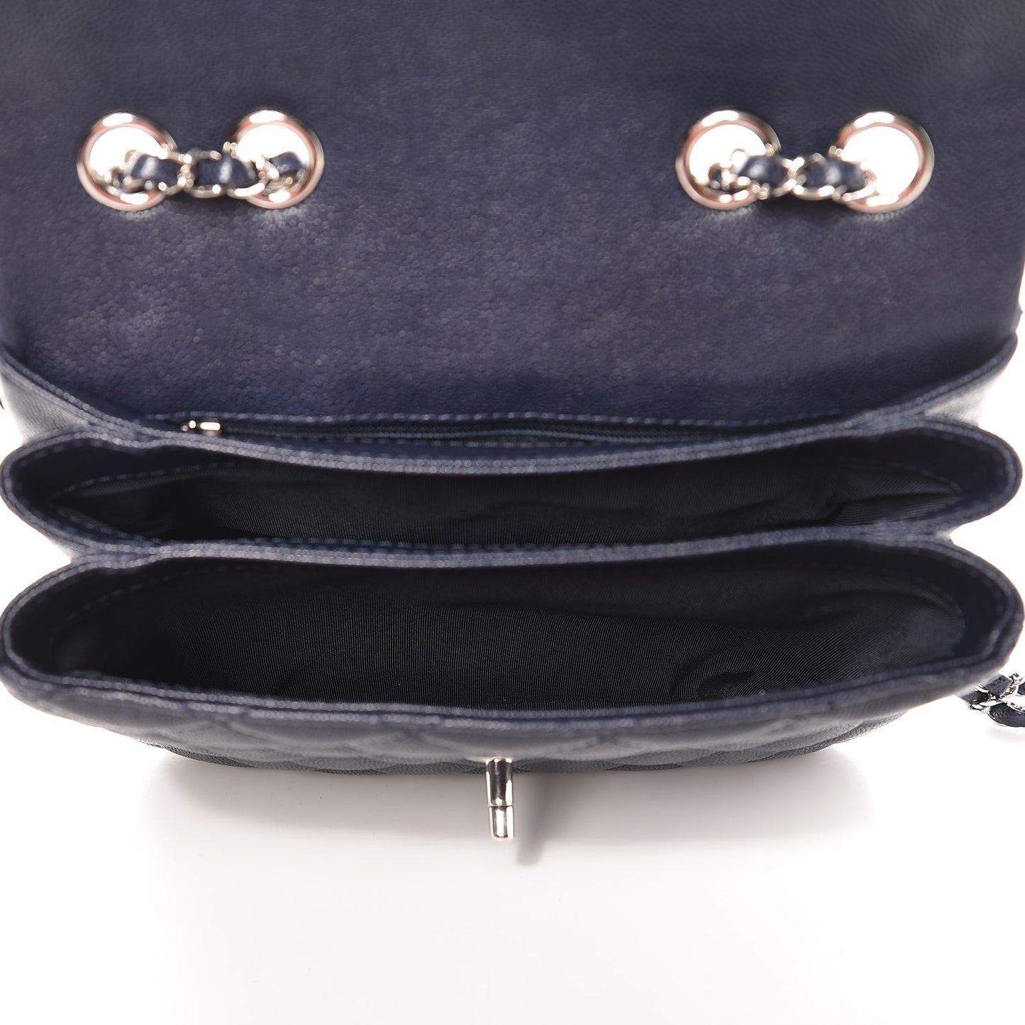 Caviar Quilted Medium Urban Companion Flap Navy