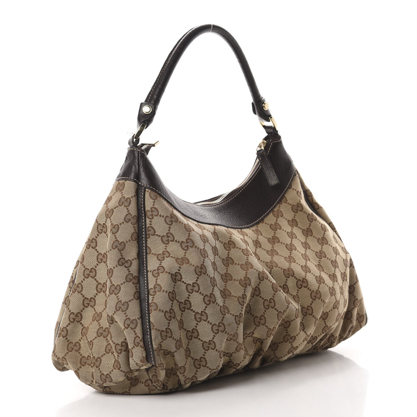 Monogram Large D Ring Hobo Dark Brown