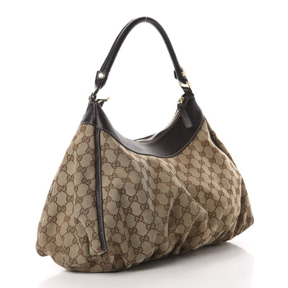 Gucci Monogram Large D Ring Hobo Dark Brown 3 of 17