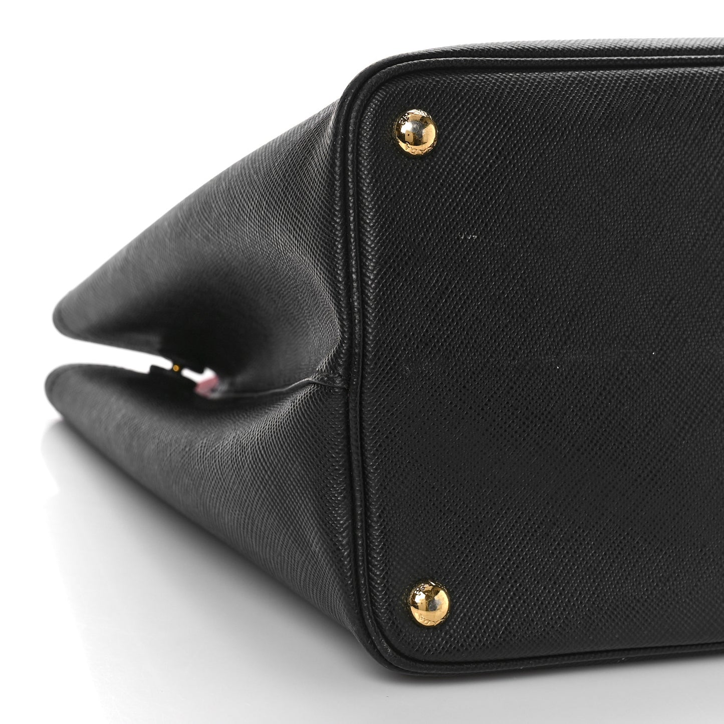 Saffiano Cuir Medium Double Bag Black Fuoco