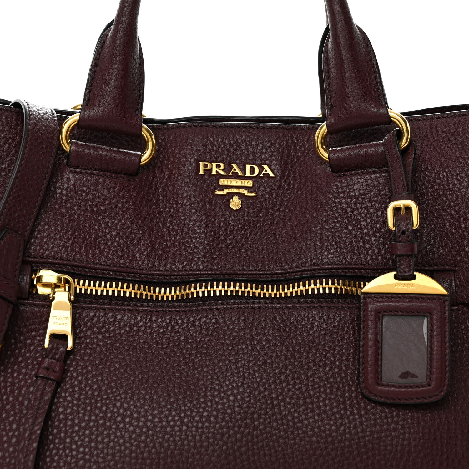 Prada Vitello Phenix Shopping Tote Granato 7 of 12
