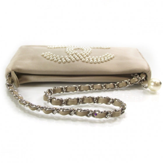 Satin Pearl CC Evening Bag