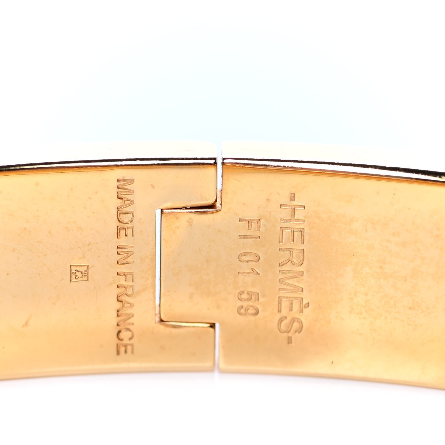 Hermes Enamel Narrow Clic Clac H Bracelet GM White 3 of 6