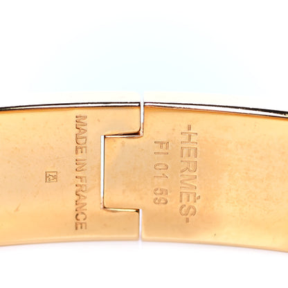 Hermes Enamel Narrow Clic Clac H Bracelet GM White 3 of 6