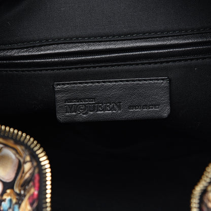 Alexander McQueen Silk Floral Print De Manta Clutch Black Multicolor 5 of 7