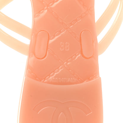 Chanel Jelly Camellia Thong Sandals 38 Pink 7 of 9