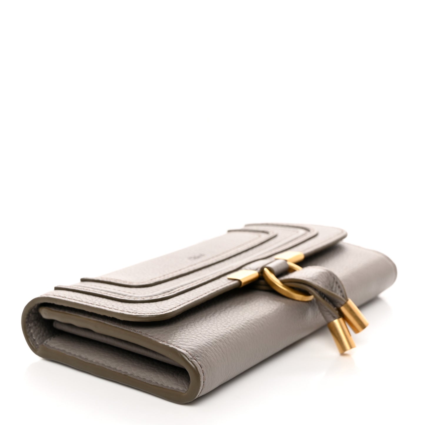 Calfskin Marcie Continental Flap Wallet Cashmere Grey