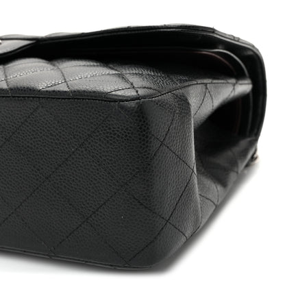 Chanel Caviar Quilted Jumbo Double Flap  Black 10 of 13
