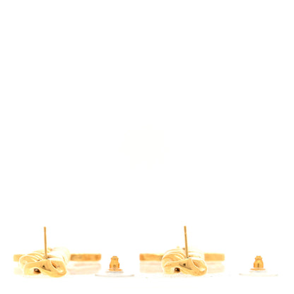 Chanel Metal CC Pick Drop Earrings Gold 3 of 5