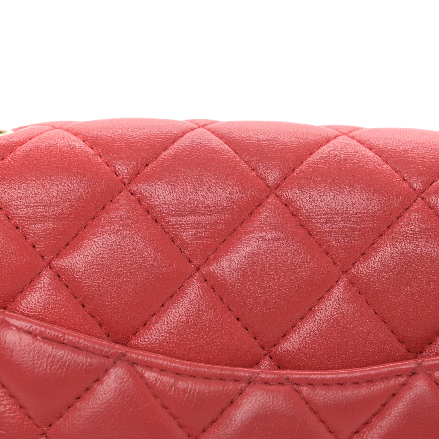 Chanel Lambskin Quilted Mini Rectangular Flap Red 14 of 14