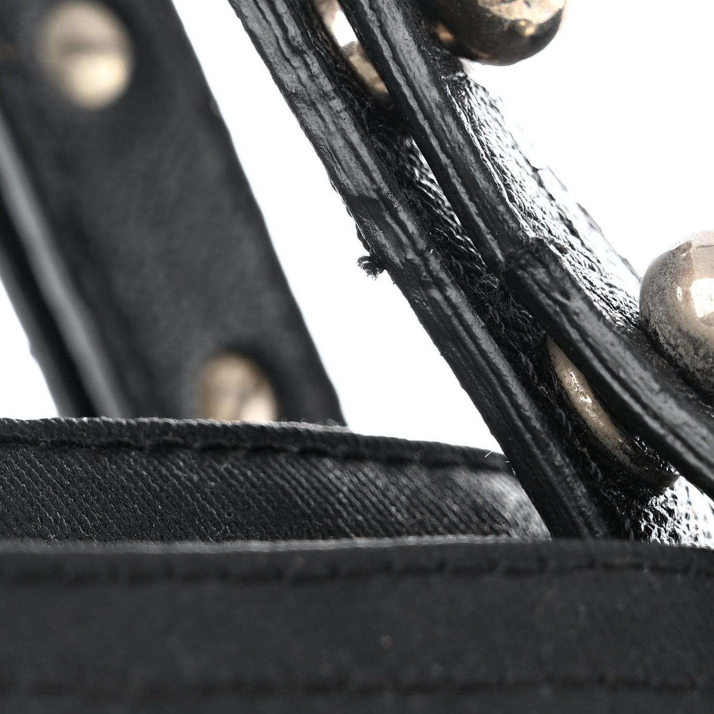 Coated Canvas Stitched XL Paris Biarritz Tote Black