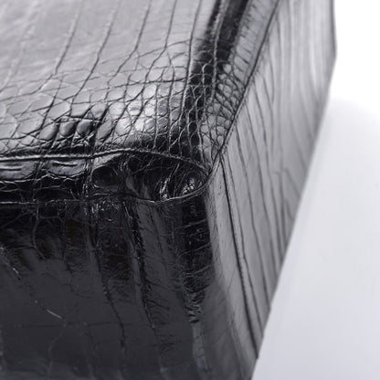 Nancy Gonzalez Glossy Crocodile Chain Tote Black 14 of 15