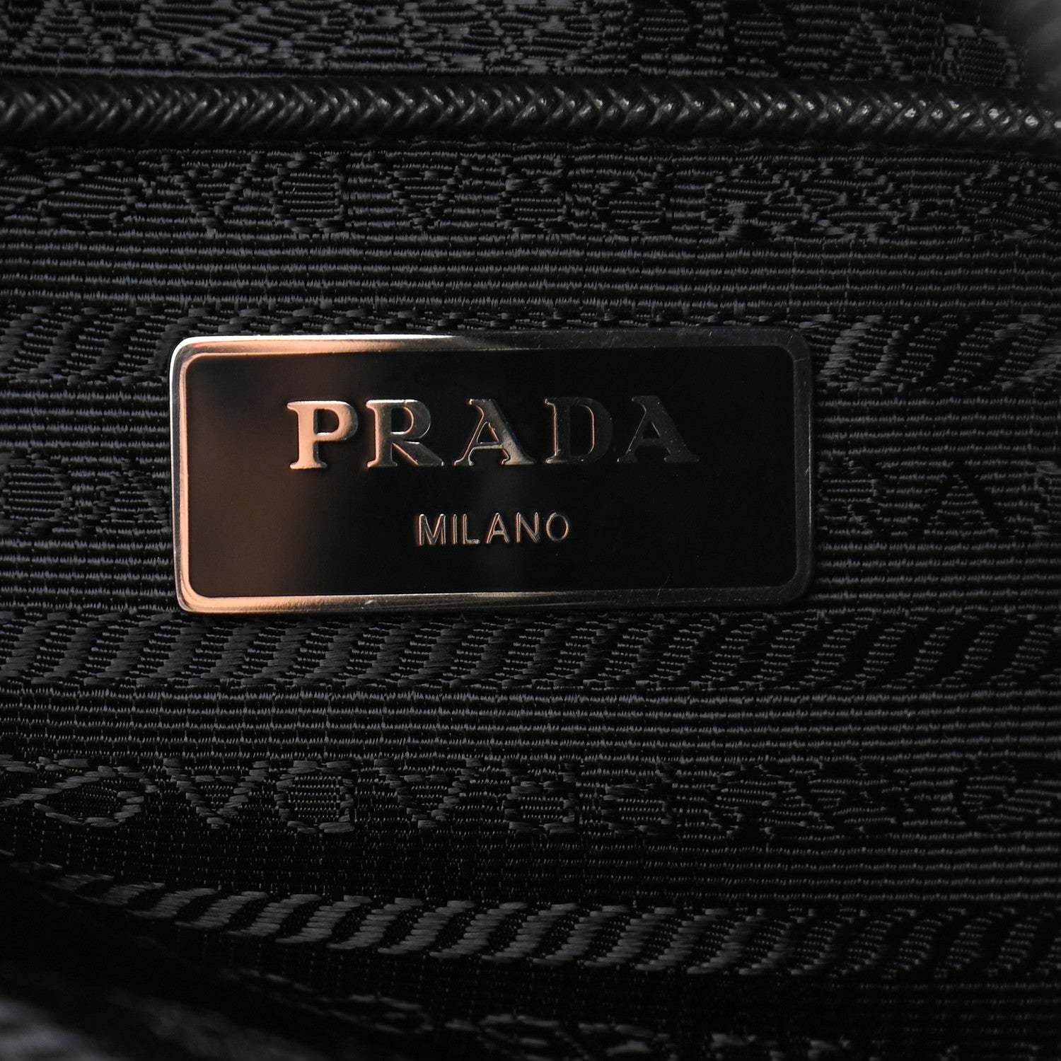 Prada Tessuto Nylon Saffiano Flat Messenger Bag Black 6 of 9