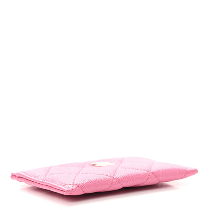 Chanel Caviar Quilted Card Holder Pink 4 of 10