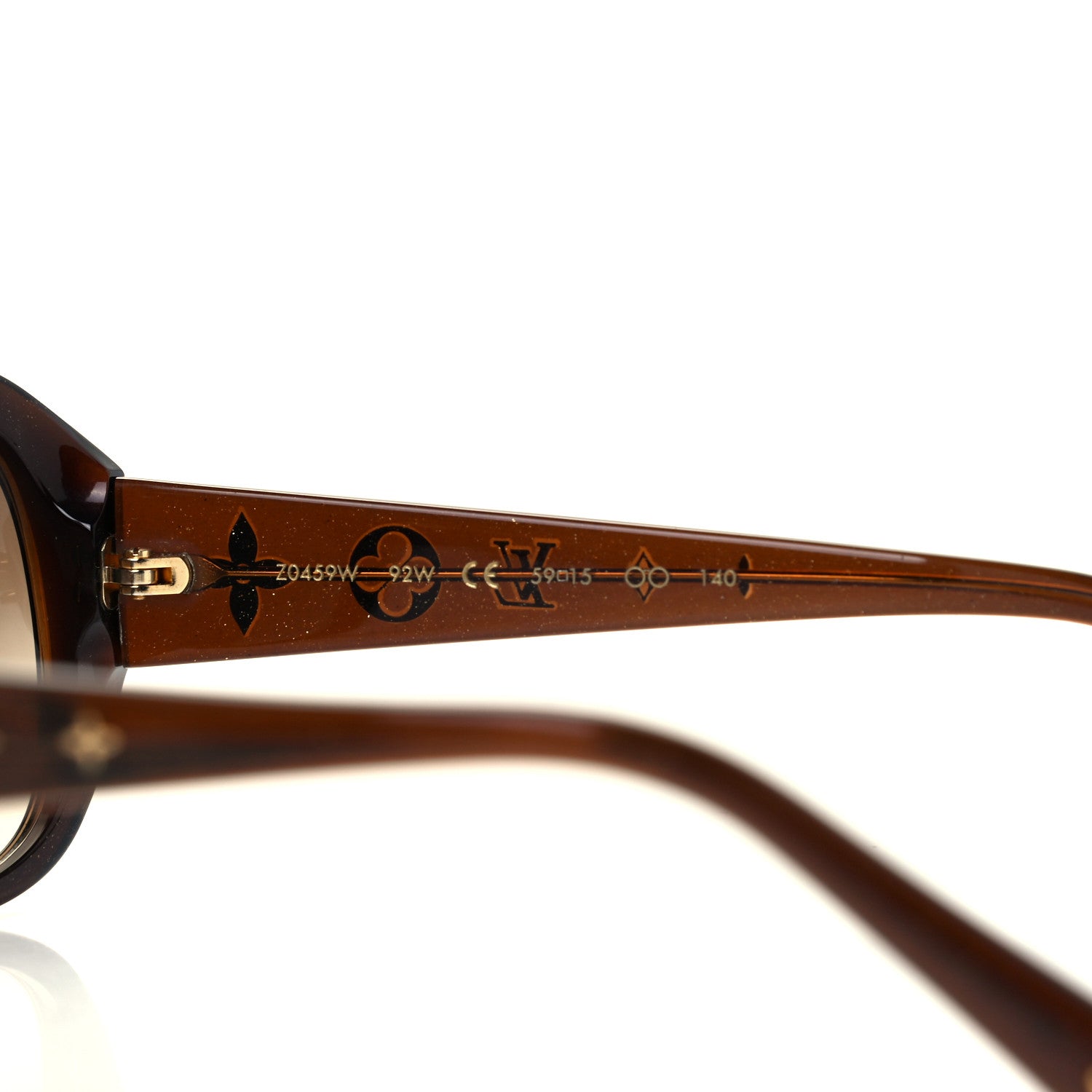 Louis Vuitton Acetate Obsession GM Sunglasses Z0459W Brown Glitter 6 of 9