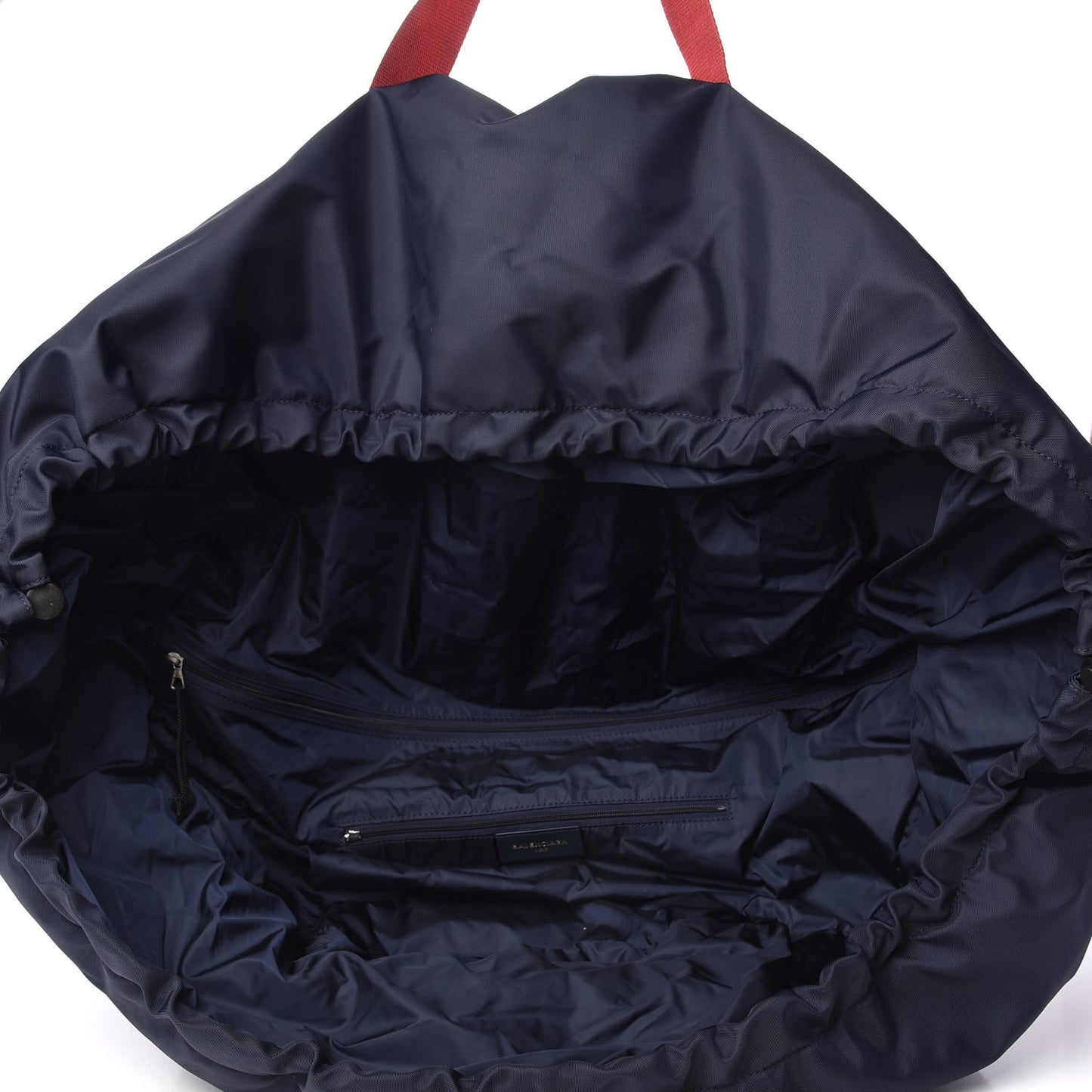 Textured Sport Nylon Logo Embroidered M Wheel Gym Bag Bleu Navy Rouge