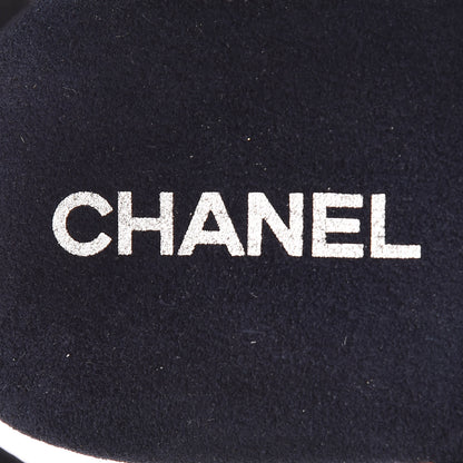 Chanel Suede Calfskin CC Thong Sandals 36 Black 7 of 8
