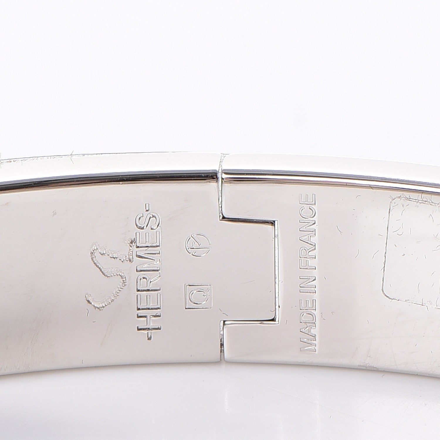 Hermes Enamel Narrow Clic Clac H Bracelet GM Rouge Amarante 4 of 4