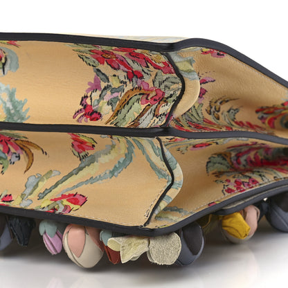 Fendi Vitello Marie Antoinette Print Rosebud Kan I Shoulder Bag Panna Multicolor 11 of 11