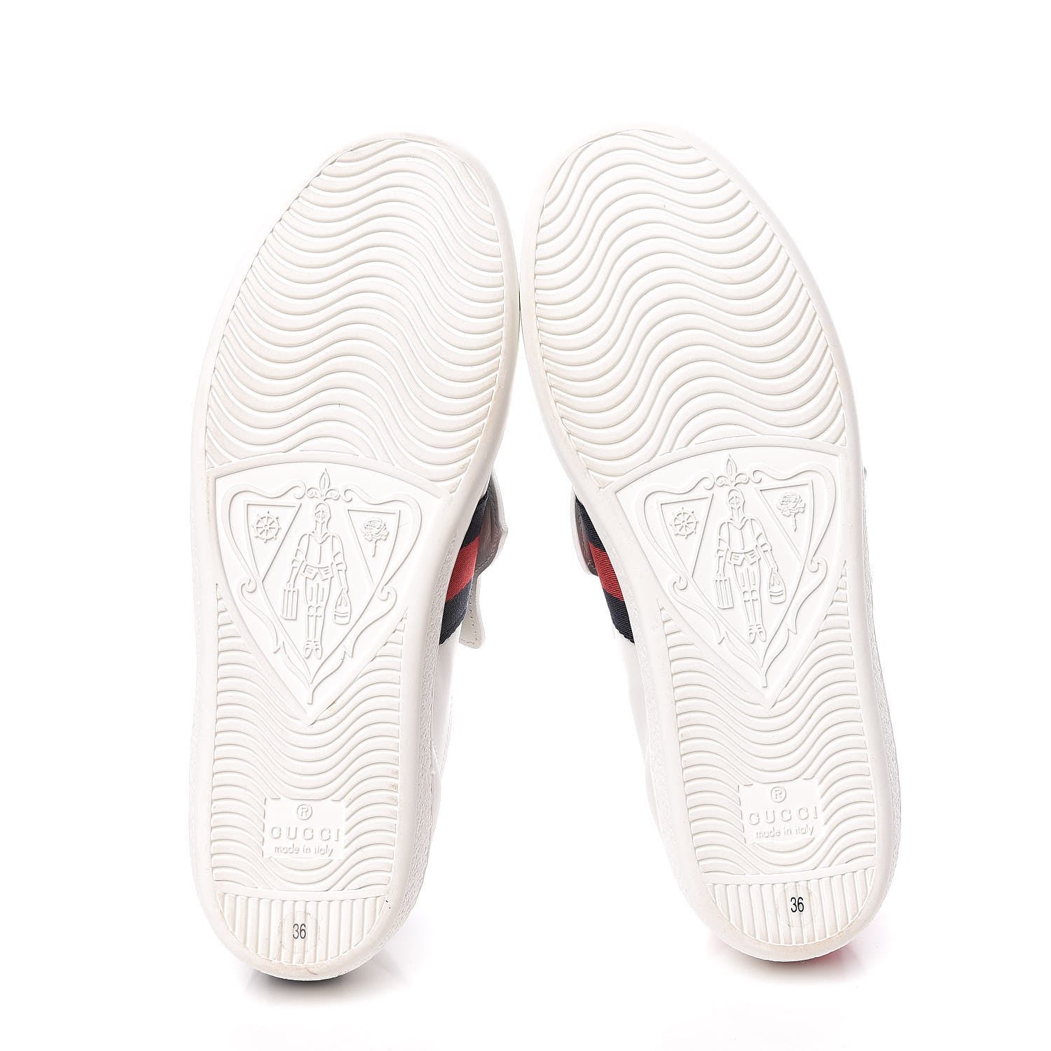 Gucci Calfskin Ayers Web Womens Ace Bow Lace Sneakers 36 White 6 of 11