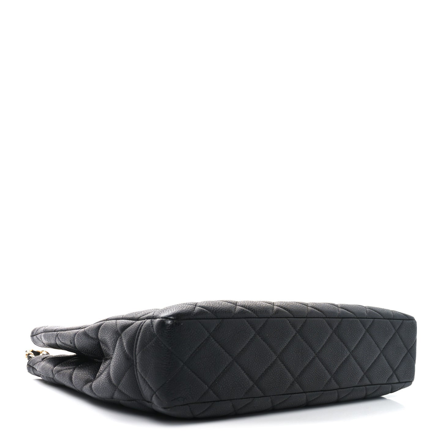 Caviar Quilted Shopper Tote Black
