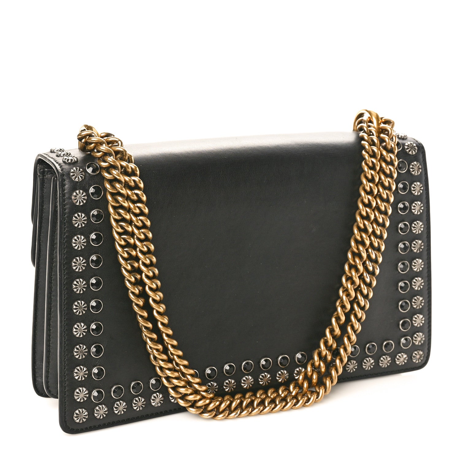Gucci Calfskin Studded Small Dionysus Shoulder Bag Black 3 of 10