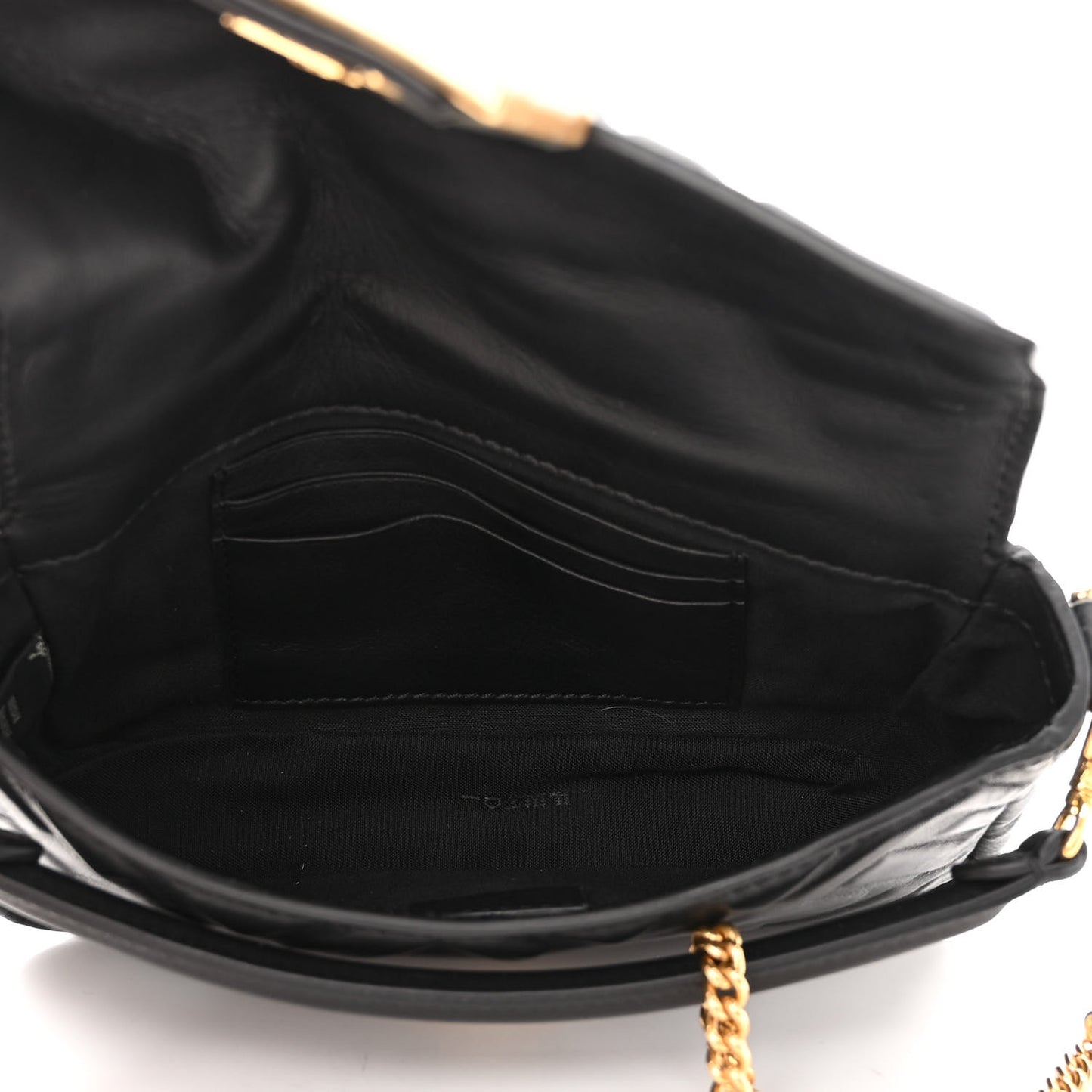 Nappa FF 1974 Embossed Mini Baguette Black