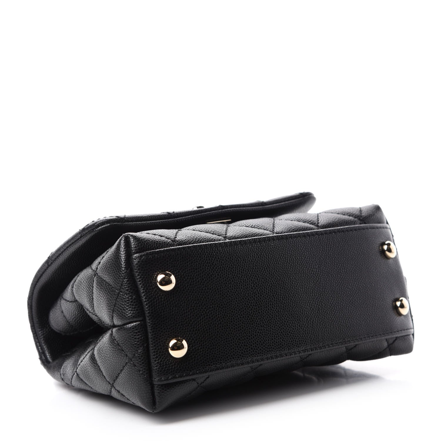 Chanel Caviar Lizard Embossed Quilted Extra Mini Coco Handle Flap Black 4 of 11