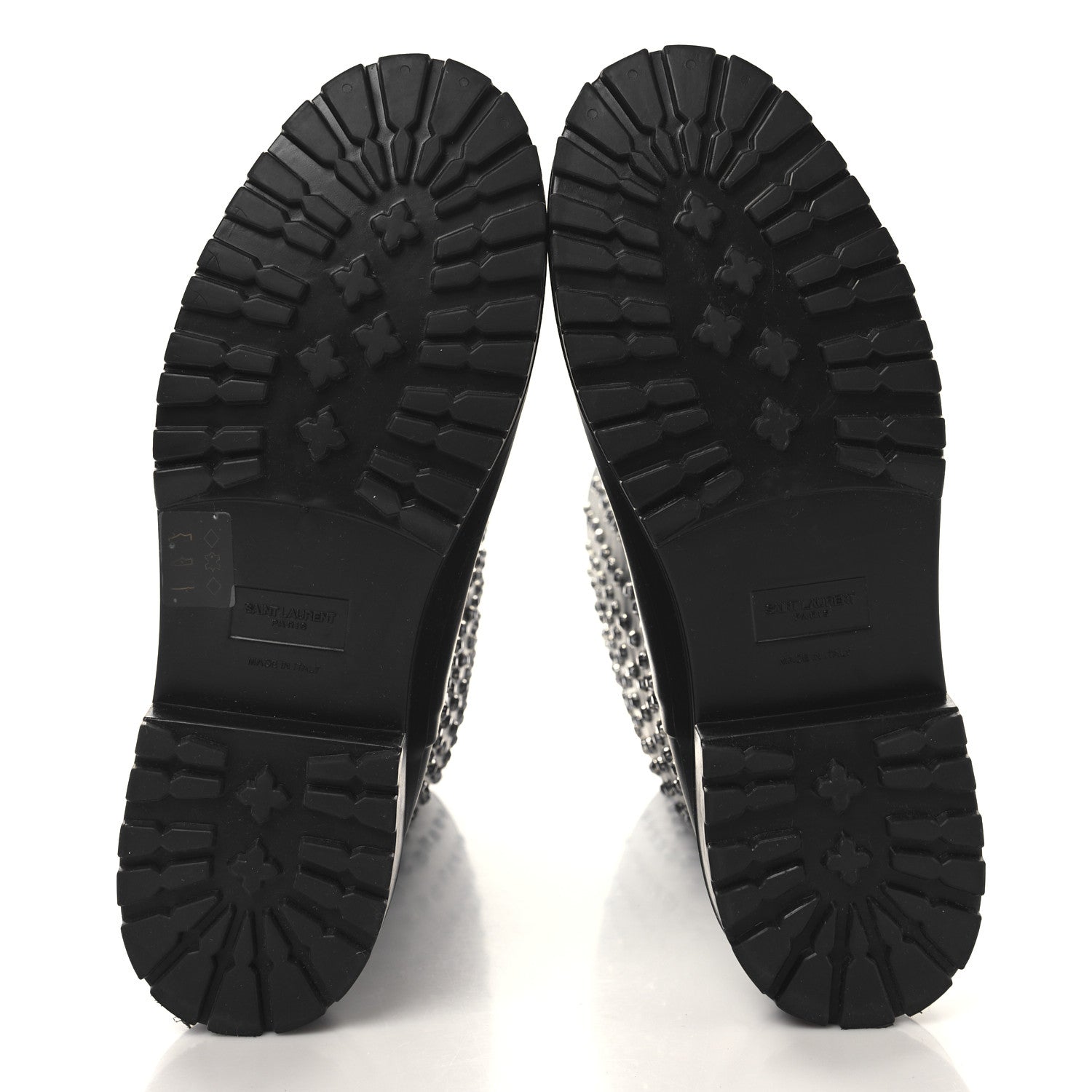 Saint Laurent Rubber Studded Festival Rain Boots 42 Black 5 of 7