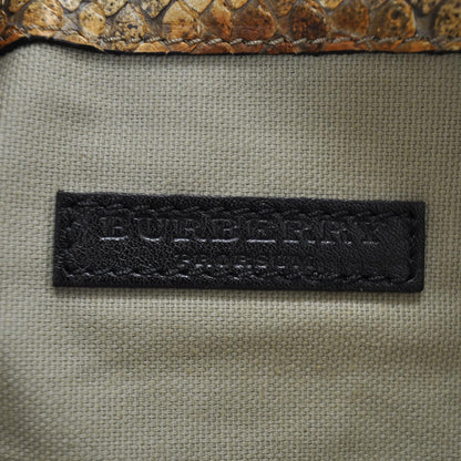 Burberry Python House Check Stitched Bridle Clutch Bag 7 of 9