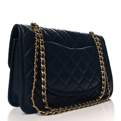 Chanel Caviar Quilted Large Sweet Classic Flap Navy Blue 3 of 11