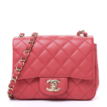 Chanel Lambskin Quilted Mini Square Flap Pink 1 of 9
