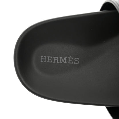 Hermes Calfskin Womens Chypre Sandals 38 Black 7 of 9