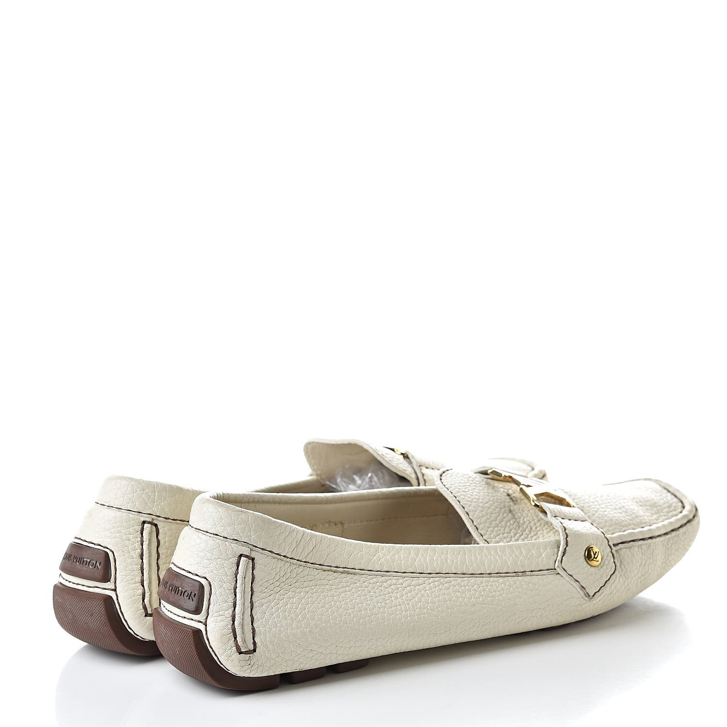 Louis Vuitton Calfskin Monte Carlo Moccasin Loafers 41 Ivory 4 of 22