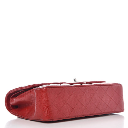 Chanel Caviar Quilted Medium Double Flap Dark Red 5 of 10