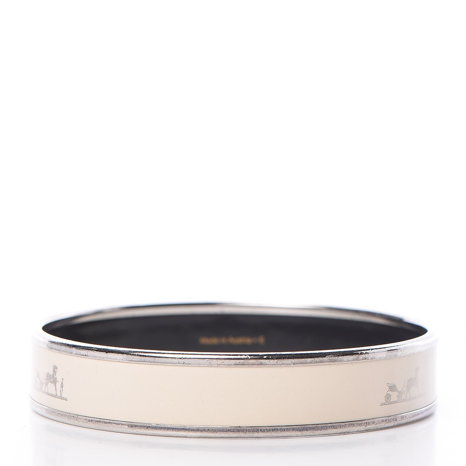 Hermes Enamel Printed Caleche Medium Bracelet 65 Pannacotta 3 of 6