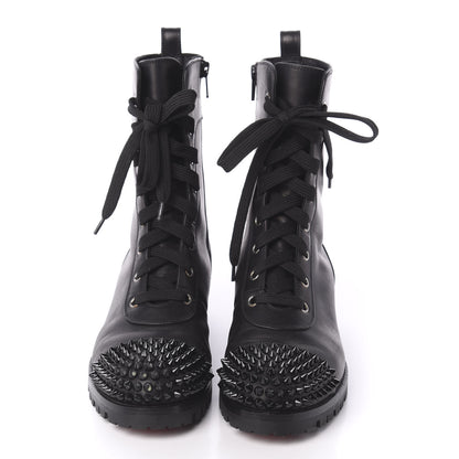 Christian Louboutin Calfskin Spikes TS Croc Flat Boots 37 Black 2 of 7