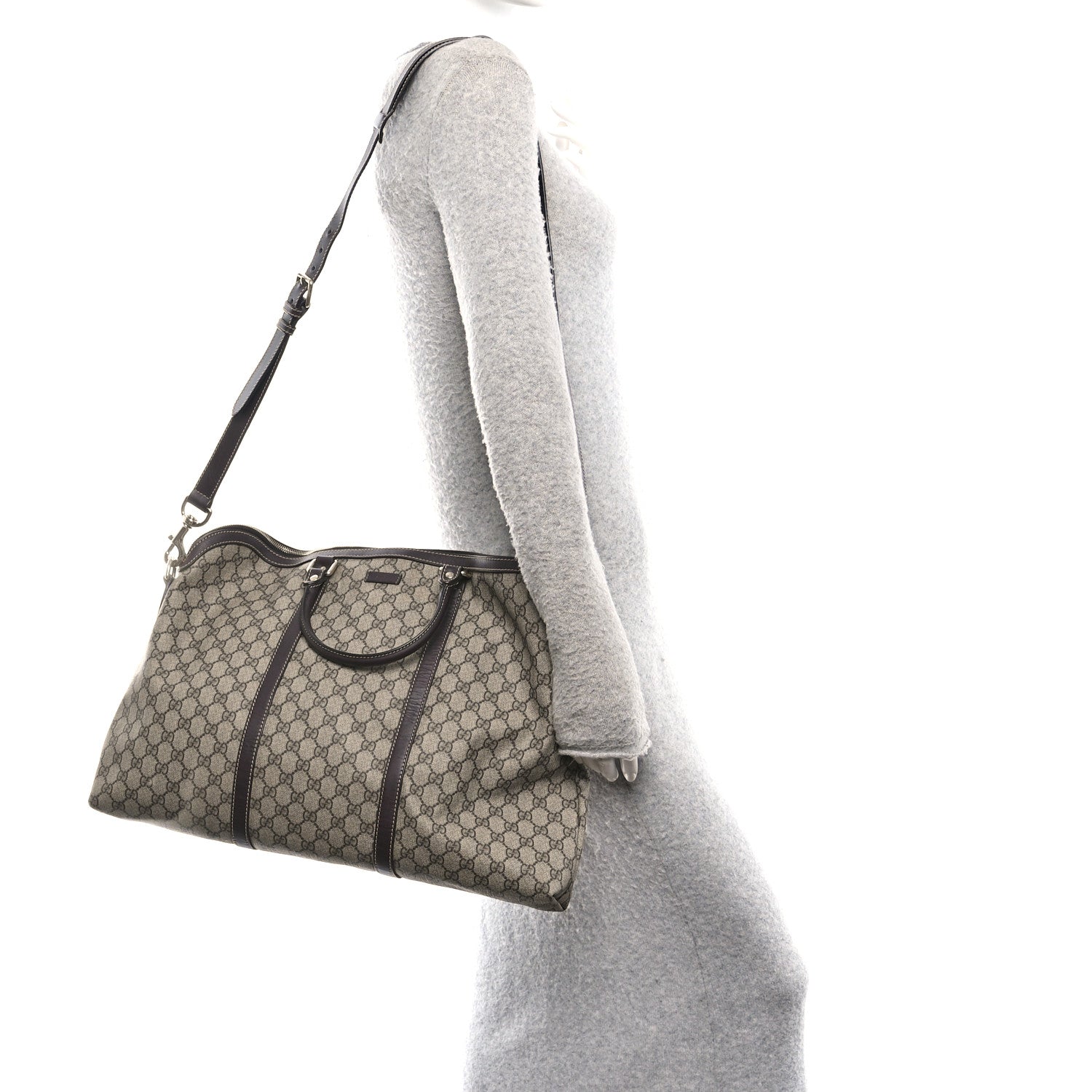 Gucci GG Plus Monogram Travel Bag Dark Brown 2 of 10