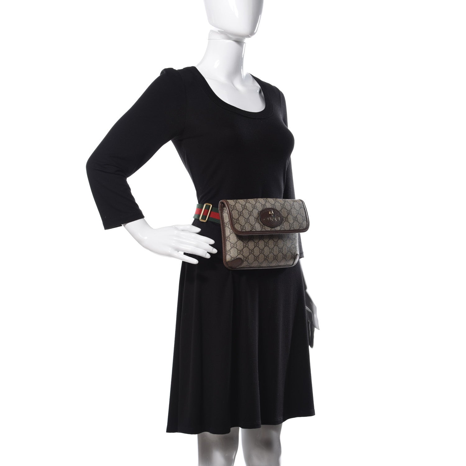 Gucci GG Supreme Monogram Neo Vintage Web Belt Bag Brown 2 of 11