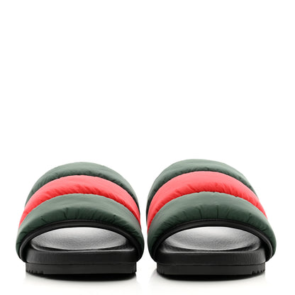 Gucci Nylon Web Womens Slide Sandals 36 Black Green Red 2 of 7